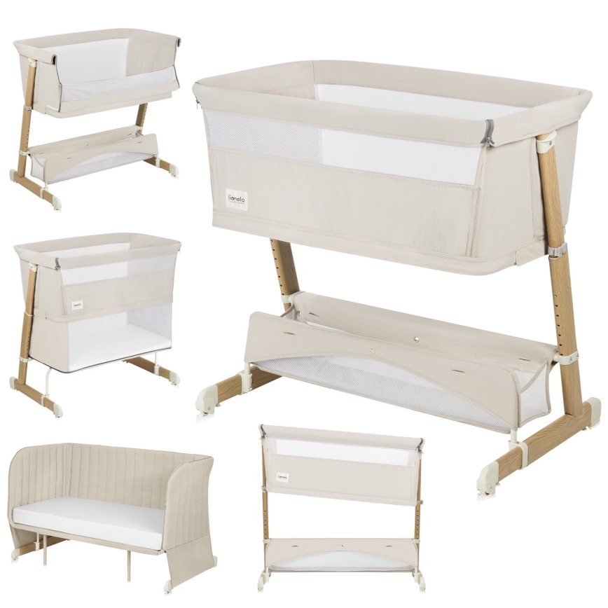 Lionelo - 5-in-1 babybedje THOMI PLUS Beige Sand