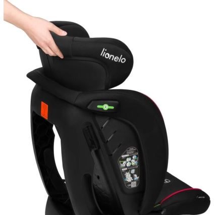 Lionelo - Autostoel AART i-Maat 40-150 cm zwart/rood
