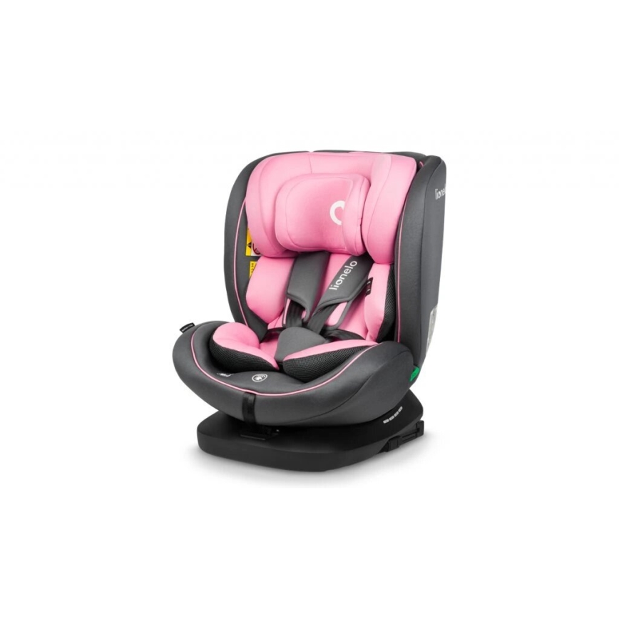 Lionelo - Autostoel BASTIAAN i-Maat 40-150 cm grijs/roze