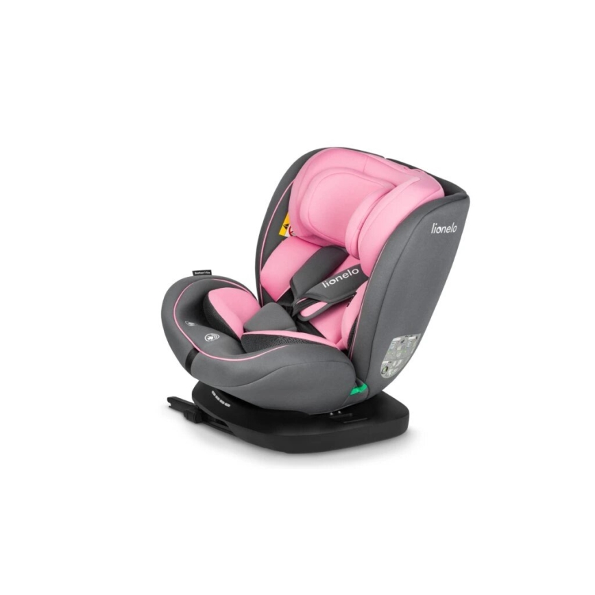 Lionelo - Autostoel BASTIAAN i-Maat 40-150 cm grijs/roze