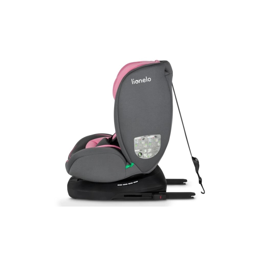 Lionelo - Autostoel BASTIAAN i-Maat 40-150 cm grijs/roze
