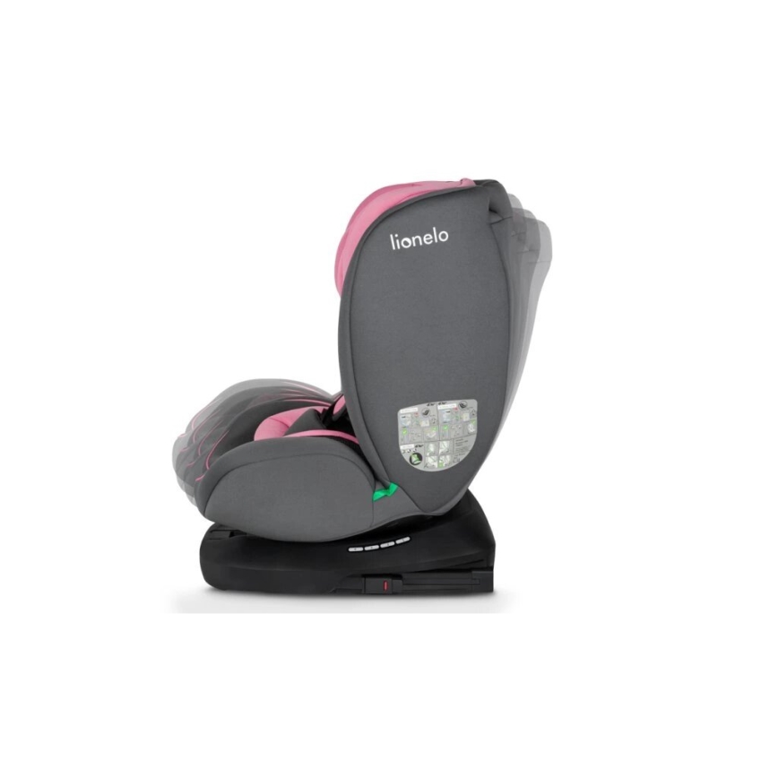 Lionelo - Autostoel BASTIAAN i-Maat 40-150 cm grijs/roze