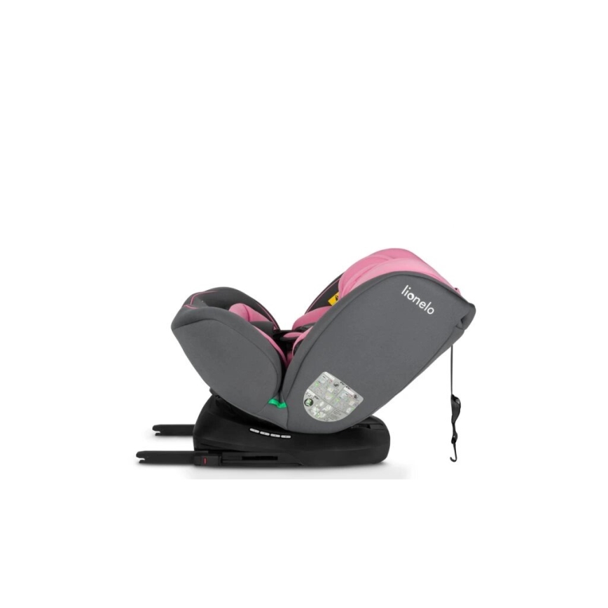 Lionelo - Autostoel BASTIAAN i-Maat 40-150 cm grijs/roze