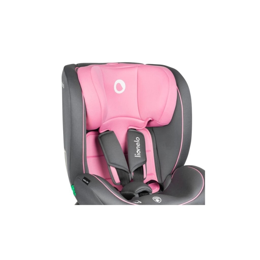 Lionelo - Autostoel BASTIAAN i-Maat 40-150 cm grijs/roze