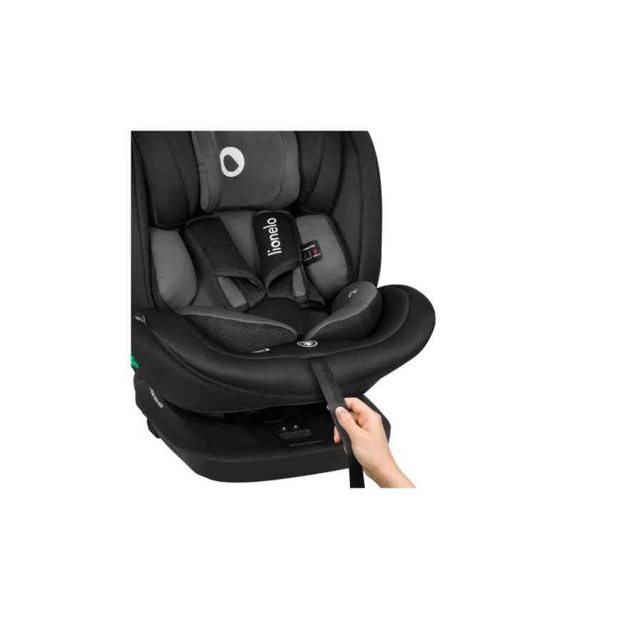 Lionelo - Autostoel BASTIAAN i-Maat 40-150 cm zwart/grijs