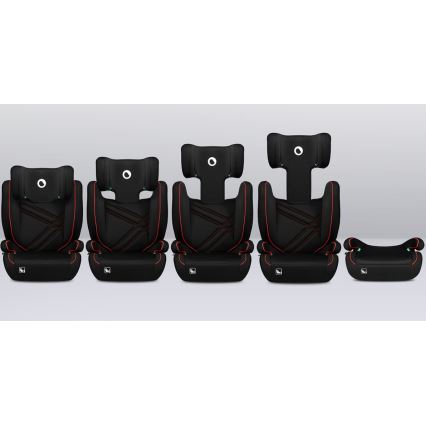 Lionelo - Autostoel HUGO i-Maat 100-150 cm zwart/rood