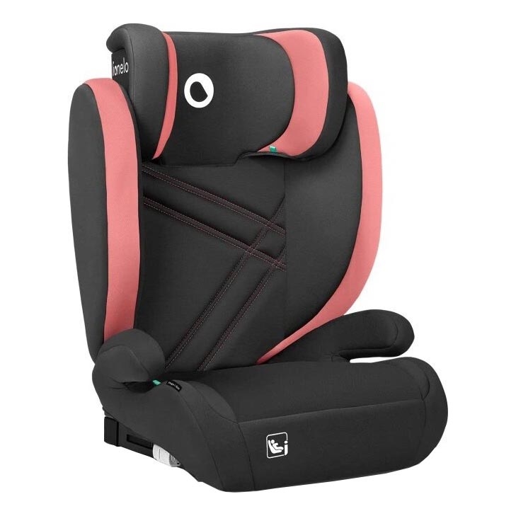 Lionelo - Autostoel HUGO i-Maat 100-150 cm zwart/roze