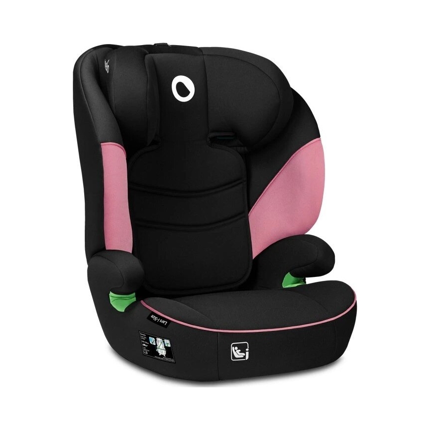 Lionelo - Autostoel LARS i-Maat 100-150 cm zwart/roze