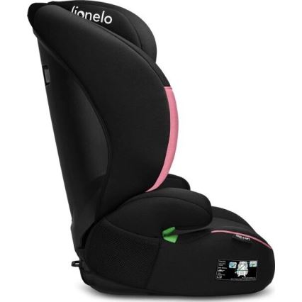 Lionelo - Autostoel LARS i-Maat 100-150 cm zwart/roze