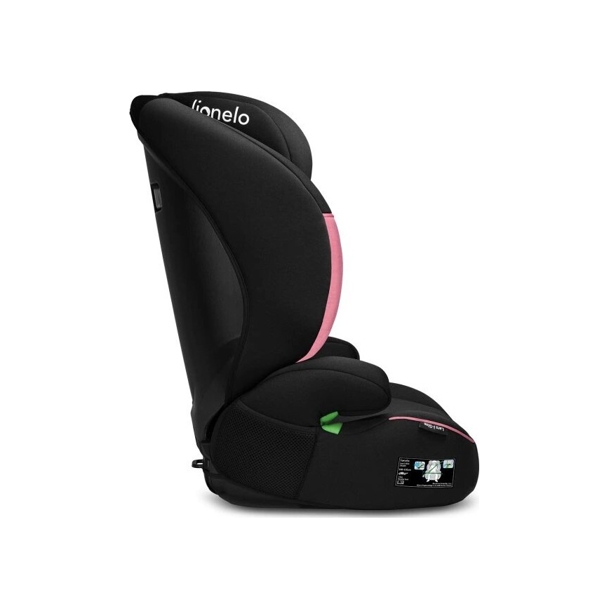 Lionelo - Autostoel LARS i-Maat 100-150 cm zwart/roze