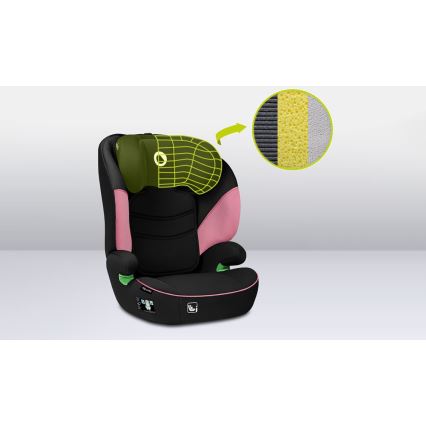 Lionelo - Autostoel LARS i-Size 100-150 cm zwart/roze