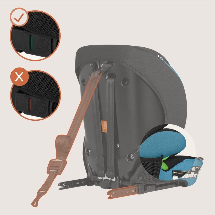 Lionelo - Autostoel LEVI FIX i-Size 76-150 cm Cobaltblauw