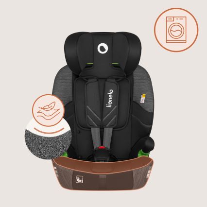 Lionelo - Autostoel LEVI FIX i-Size 76-150 cm Grey Stone