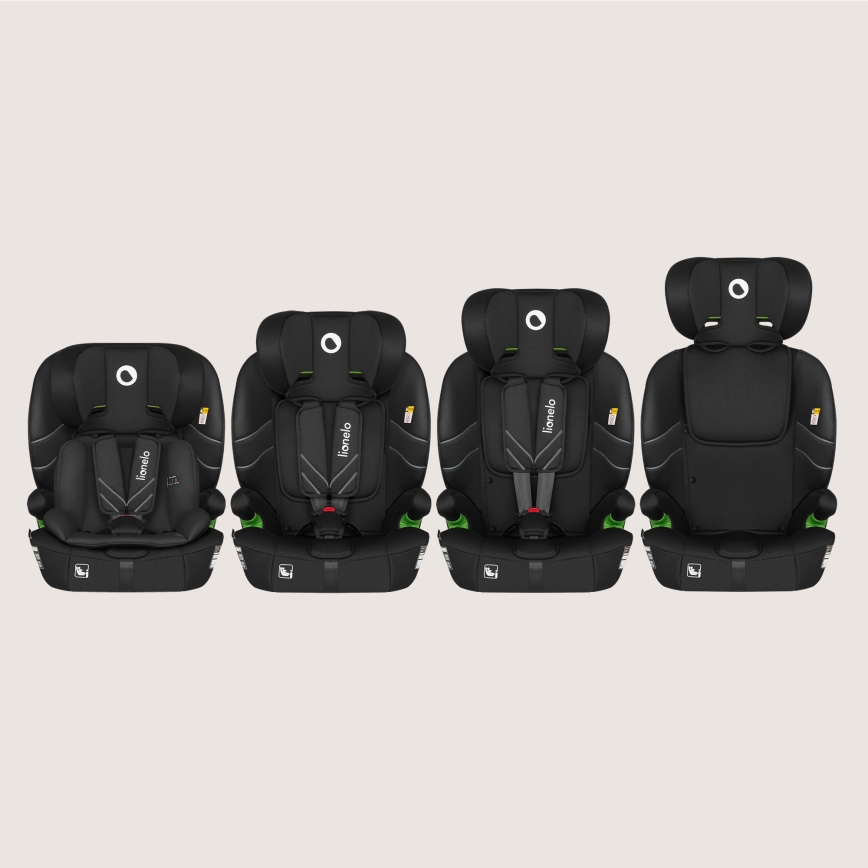 Lionelo - Autostoel LEVI FIX i-Size 76-150 cm Zwart carbon