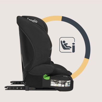 Lionelo - Autostoel LEVI FIX i-Size 76-150 cm Zwart carbon