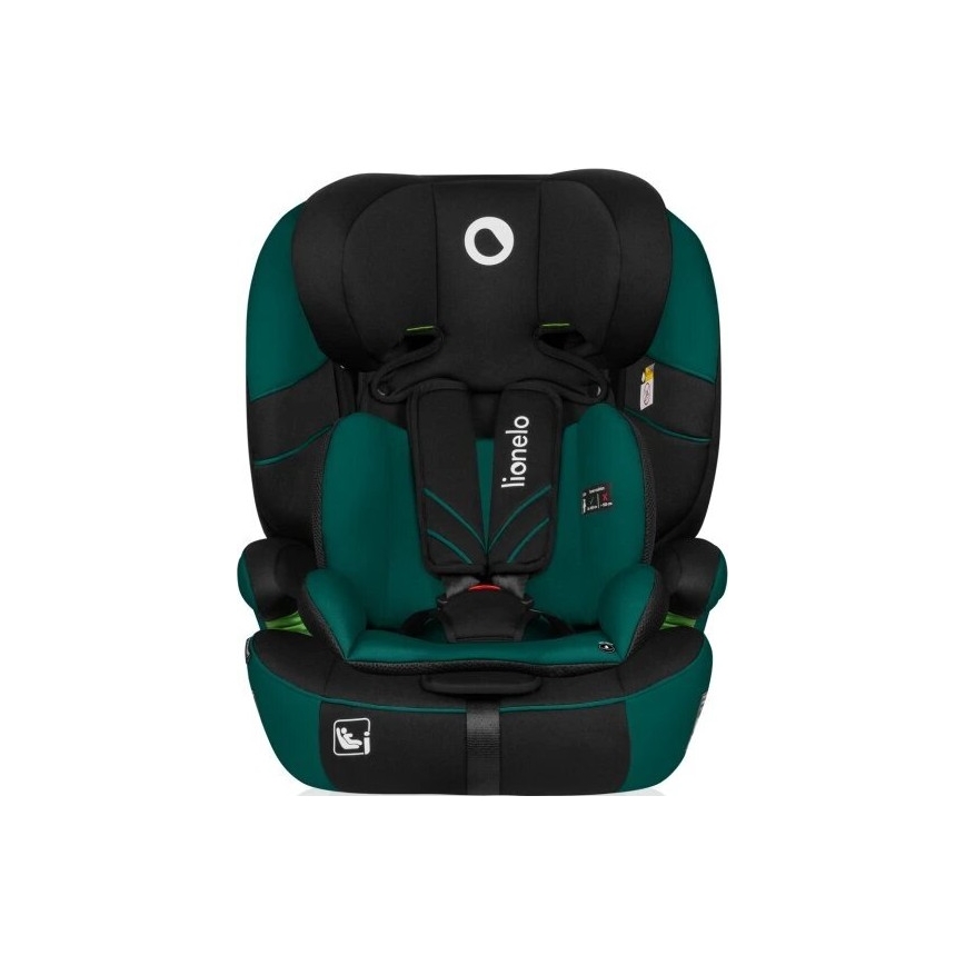 Lionelo - Autostoel LEVI ONE i-Maat 76-150 cm zwart/groen
