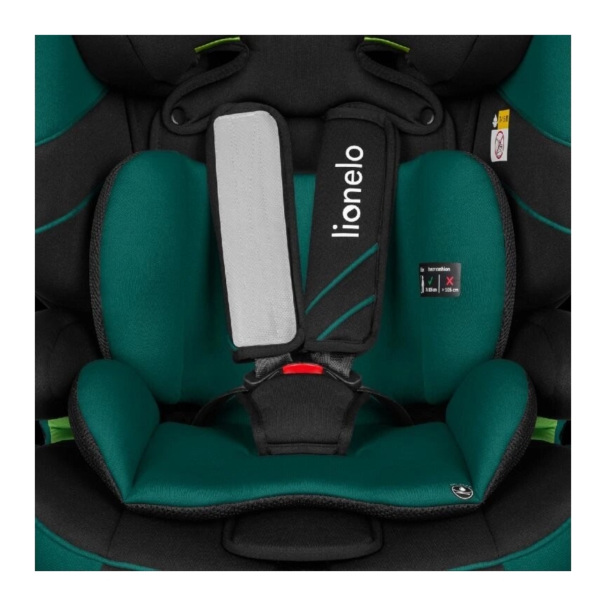 Lionelo - Autostoel LEVI ONE i-Maat 76-150 cm zwart/groen
