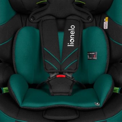 Lionelo - Autostoel LEVI ONE i-Maat 76-150 cm zwart/groen