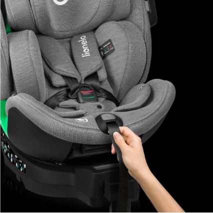 Lionelo - Autostoel met basis roterend HARMONY i-Maat 40-150 cm zwart/grijs