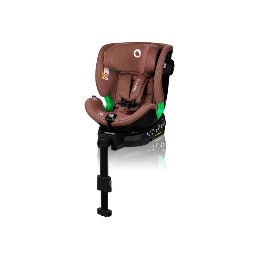 Lionelo - Autostoel met basis swivel HARMONY i-Maat 40-150 cm baksteen