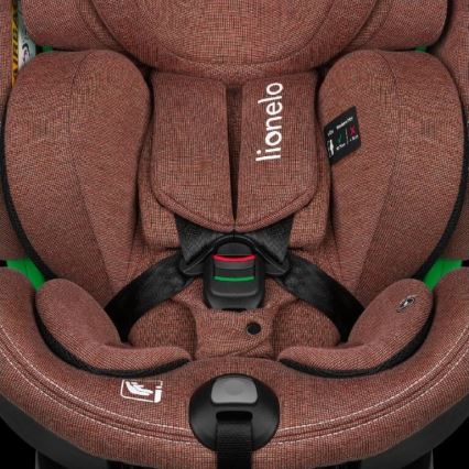 Lionelo - Autostoel met basis swivel HARMONY i-Maat 40-150 cm baksteen