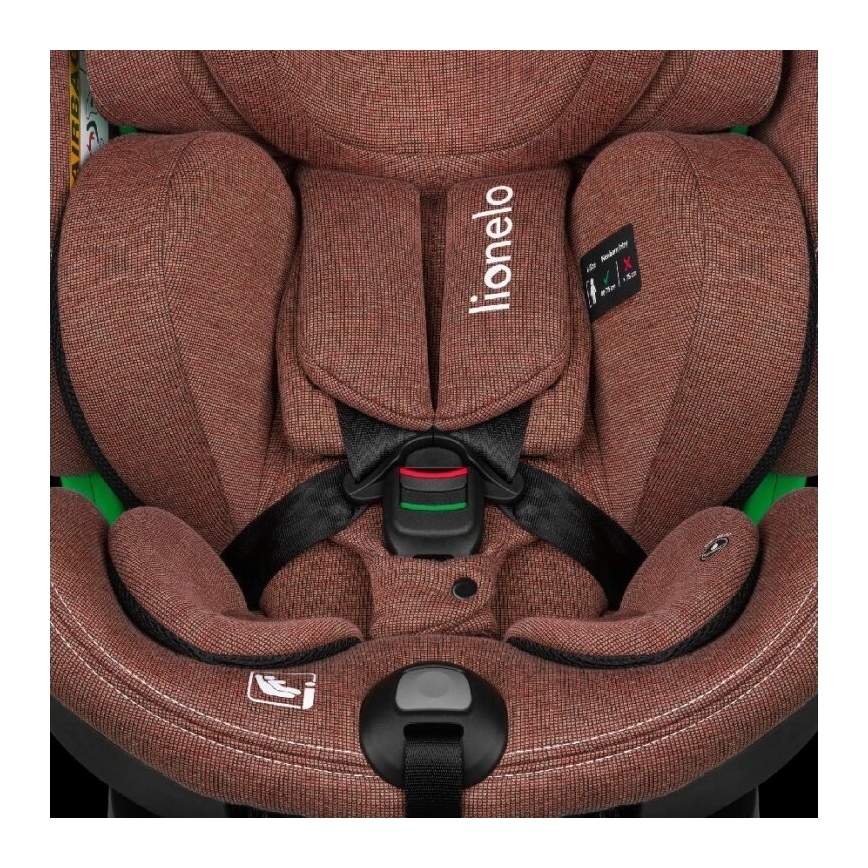 Lionelo - Autostoel met basis swivel HARMONY i-Maat 40-150 cm baksteen