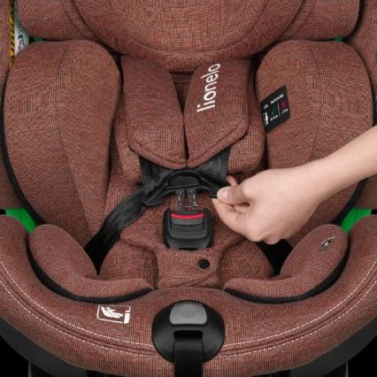 Lionelo - Autostoel met basis swivel HARMONY i-Maat 40-150 cm baksteen