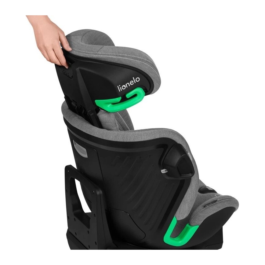 Lionelo - Autostoel met basis swivel HARMONY i-Maat 40-150 cm grijs