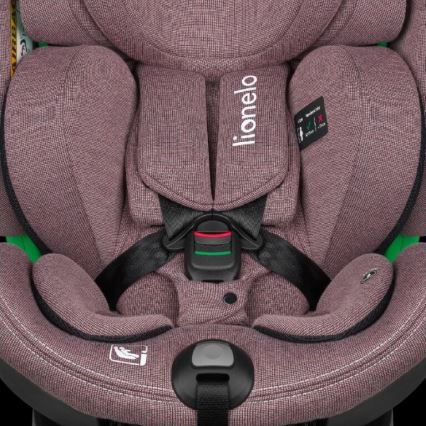 Lionelo - Autostoel met basis swivel HARMONY i-Maat 40-150 cm roze