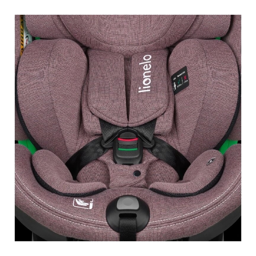 Lionelo - Autostoel met basis swivel HARMONY i-Maat 40-150 cm roze