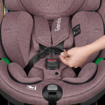 Lionelo - Autostoel met basis swivel HARMONY i-Maat 40-150 cm roze