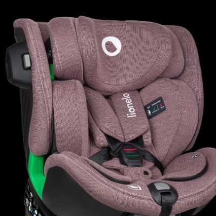 Lionelo - Autostoel met basis swivel HARMONY i-Maat 40-150 cm roze