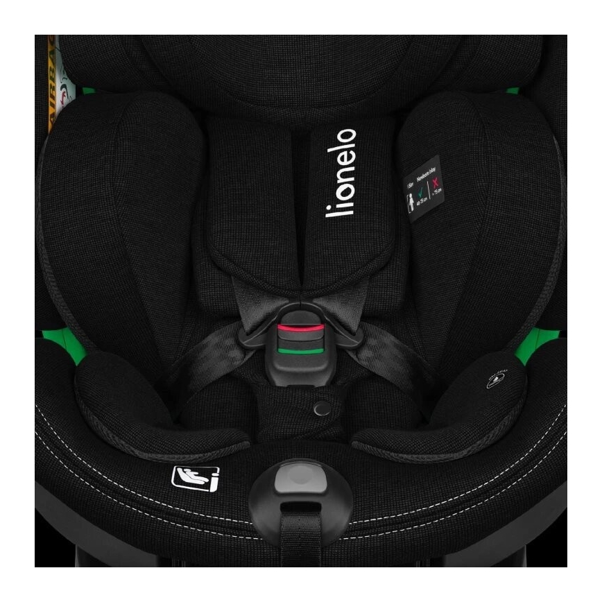 Lionelo - Autostoel met basis swivel HARMONY i-Maat 40-150 cm zwart