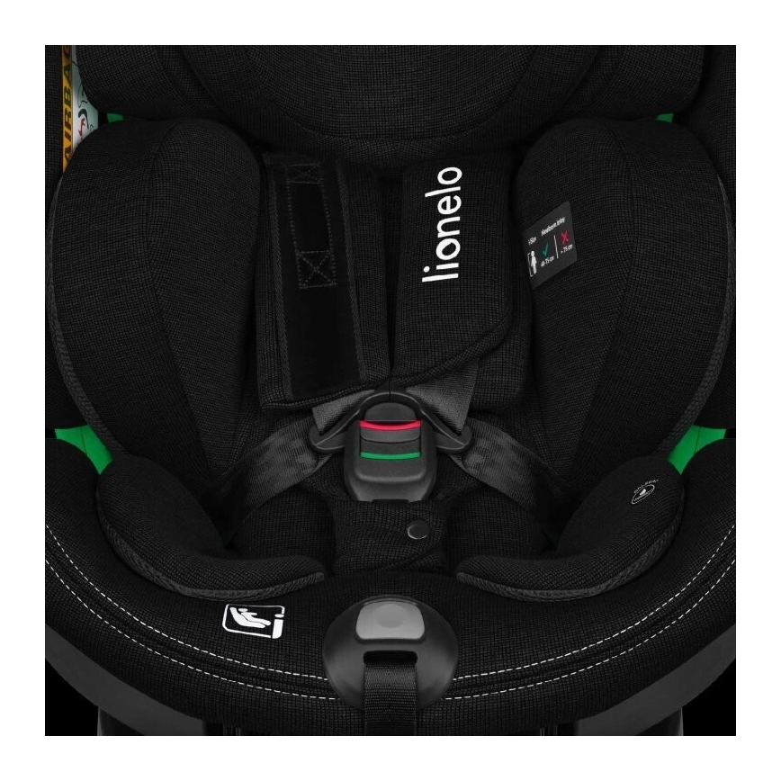 Lionelo - Autostoel met basis swivel HARMONY i-Maat 40-150 cm zwart