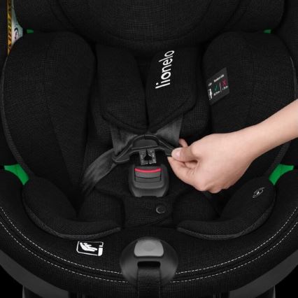 Lionelo - Autostoel met basis swivel HARMONY i-Maat 40-150 cm zwart