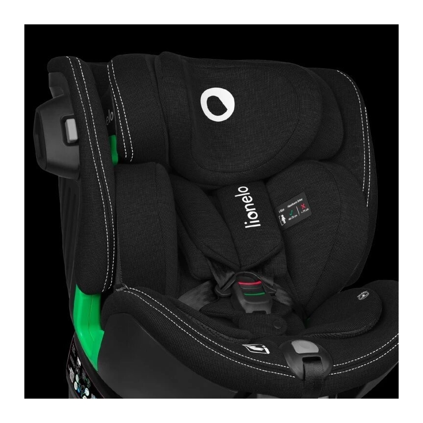 Lionelo - Autostoel met basis swivel HARMONY i-Maat 40-150 cm zwart