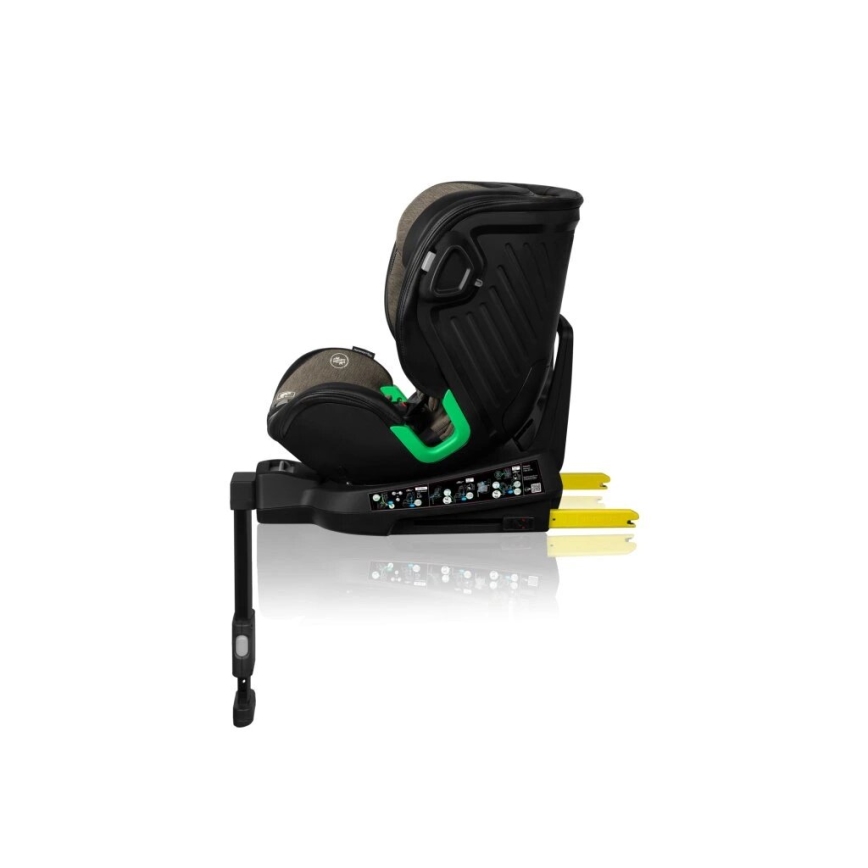 Lionelo - Autostoel met basis swivel HARMONY i-Maat 40-150 cm zwart/olijf