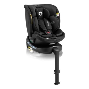 Lionelo - Autostoel met basis swivel NAVY i-Maat 40-150 cm zwart