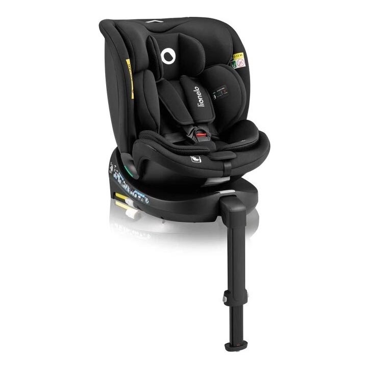 Lionelo - Autostoel met basis swivel NAVY i-Maat 40-150 cm zwart