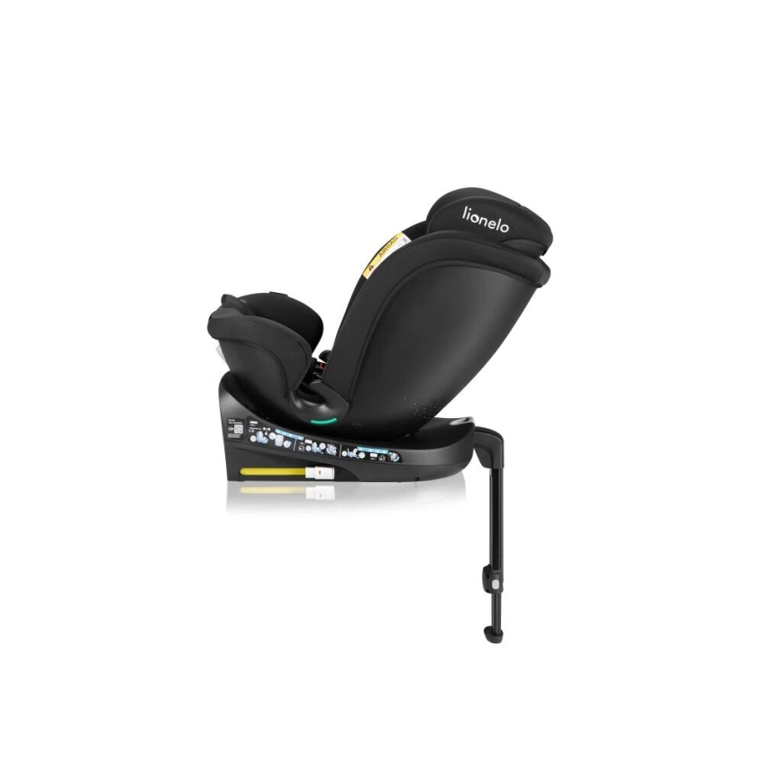 Lionelo - Autostoel met basis swivel NAVY i-Maat 40-150 cm zwart