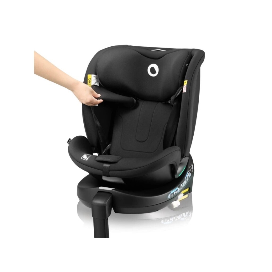 Lionelo - Autostoel met basis swivel NAVY i-Maat 40-150 cm zwart