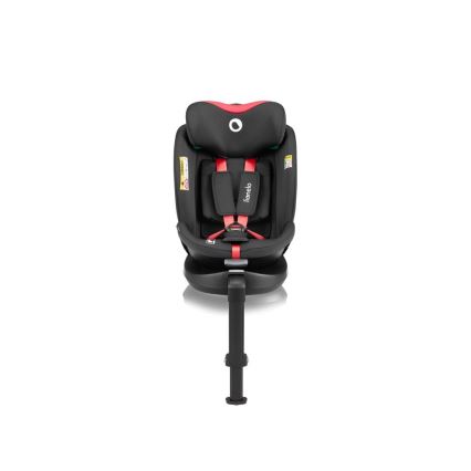 Lionelo - Autostoel met basis swivel NAVY i-Maat 40-150 cm zwart/rood