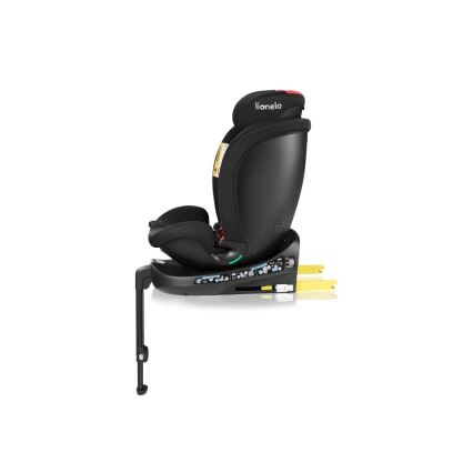 Lionelo - Autostoel met basis swivel NAVY i-Maat 40-150 cm zwart/rood