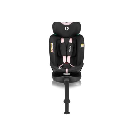 Lionelo - Autostoel met basis swivel NAVY i-Maat 40-150 cm zwart/roze