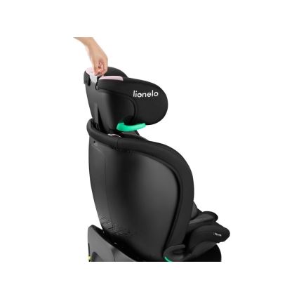 Lionelo - Autostoel met basis swivel NAVY i-Maat 40-150 cm zwart/roze