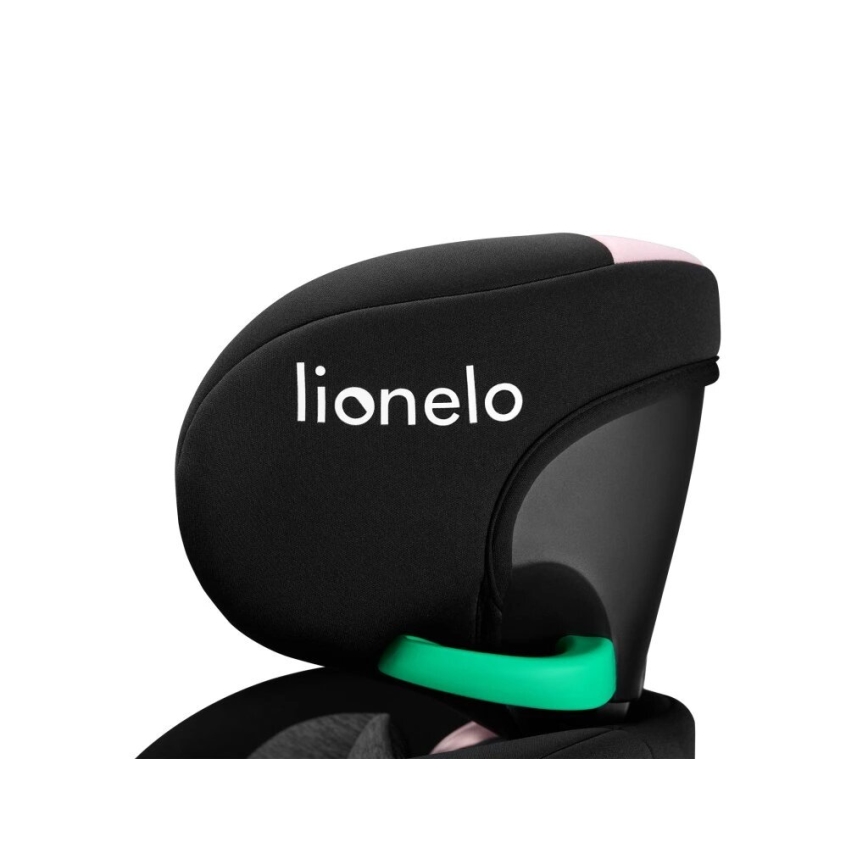 Lionelo - Autostoel met basis swivel NAVY i-Maat 40-150 cm zwart/roze