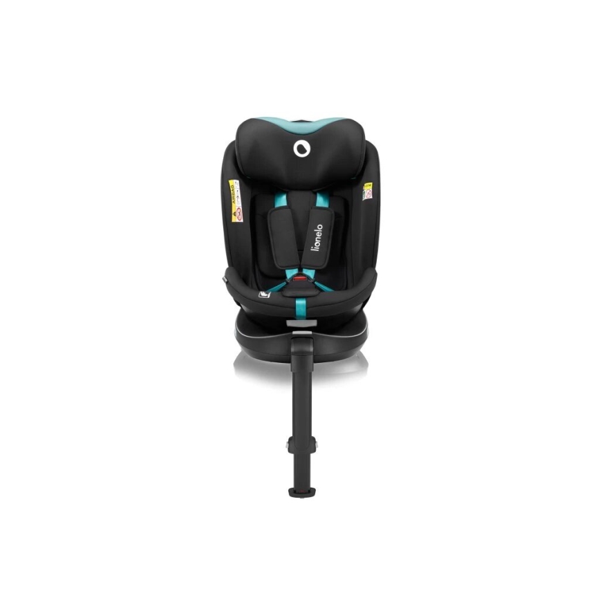 Lionelo - Autostoel met basis swivel NAVY i-Maat 40-150 cm zwart/turquoise