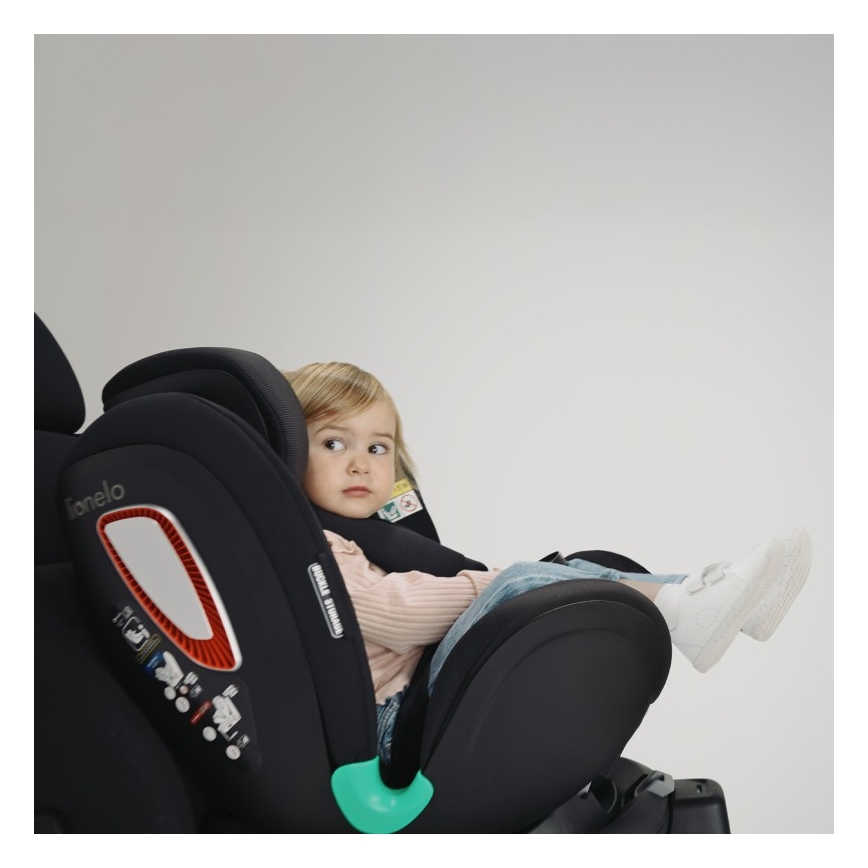 Lionelo - Draaibare autostoel met basis ANTOON PLUS i-Size 40-105 cm Zwart Onyx