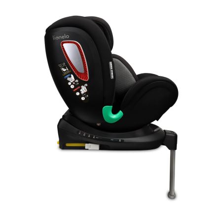 Lionelo - Draaibare autostoel met basis ANTOON PLUS i-Size 40-105 cm Zwart Onyx