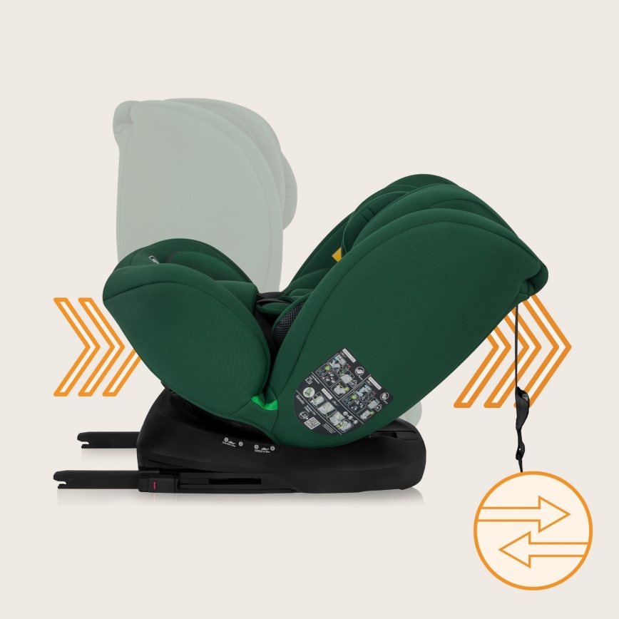 Lionelo - Autostoel met draaibare basis BASTIAAN i-Size 40-150 cm Green Forest